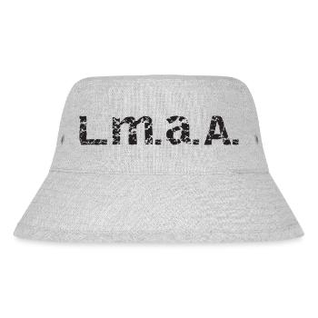 Leck mich am Arsch oder einfach kurz: LmaA - Stanley/Stella recycelter Bucket Hat - Grau meliert - Vorne