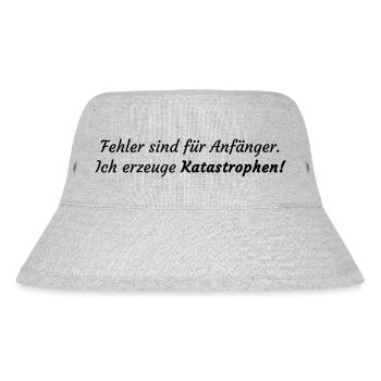 Fehler sind für Anfänger ... - Lustiger Spruch - Stanley/Stella recycelter Bucket Hat - Grau meliert - Vorne