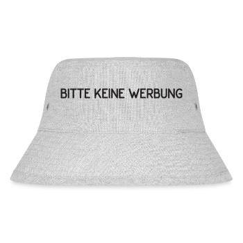 Bitte keine Werbung - Stanley/Stella recycelter Bucket Hat - Grau meliert - Vorne