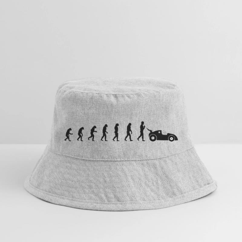 evolution of racing / Evolution Rennfahrer Design Stanley/Stella recycelter Bucket Hat
