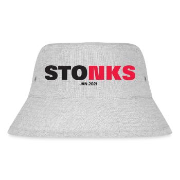 STONKS - Stanley/Stella recycelter Bucket Hat - Grau meliert - Vorne