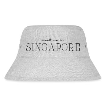 Meet me in Singapur - Stanley/Stella recycelter Bucket Hat - Grau meliert - Vorne