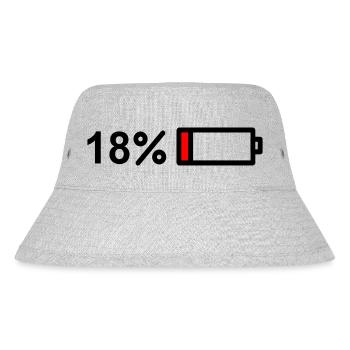 Finally 18! Happy 18! Birthday Design - Stanley/Stella Recycled Bucket Hat - heather grey - Front