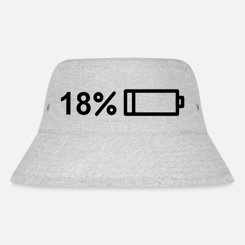 Endlich 18! Happy 18! Geburtstag Design - Stanley/Stella recycelter Bucket Hat - Grau meliert