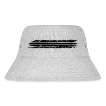 Black minus dash line - Stanley/Stella Recycled Bucket Hat - heather grey - Front