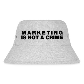 MARKETING IST KEIN VERBRECHEN! 📈 - Stanley/Stella recycelter Bucket Hat - Grau meliert - Vorne