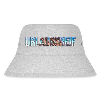 Urlaubsreif - Stanley/Stella recycelter Bucket Hat - Grau meliert - Vorne