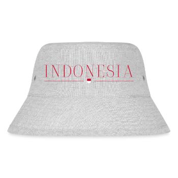 Ich liebe Indonesien - Stanley/Stella recycelter Bucket Hat - Grau meliert - Vorne
