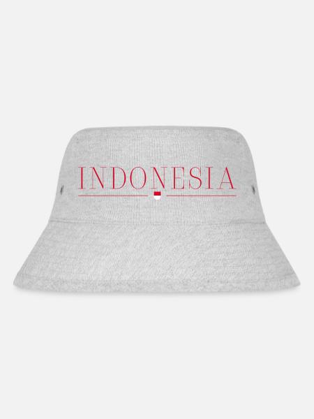 Ich liebe Indonesien - Stanley/Stella recycelter Bucket Hat - Grau meliert