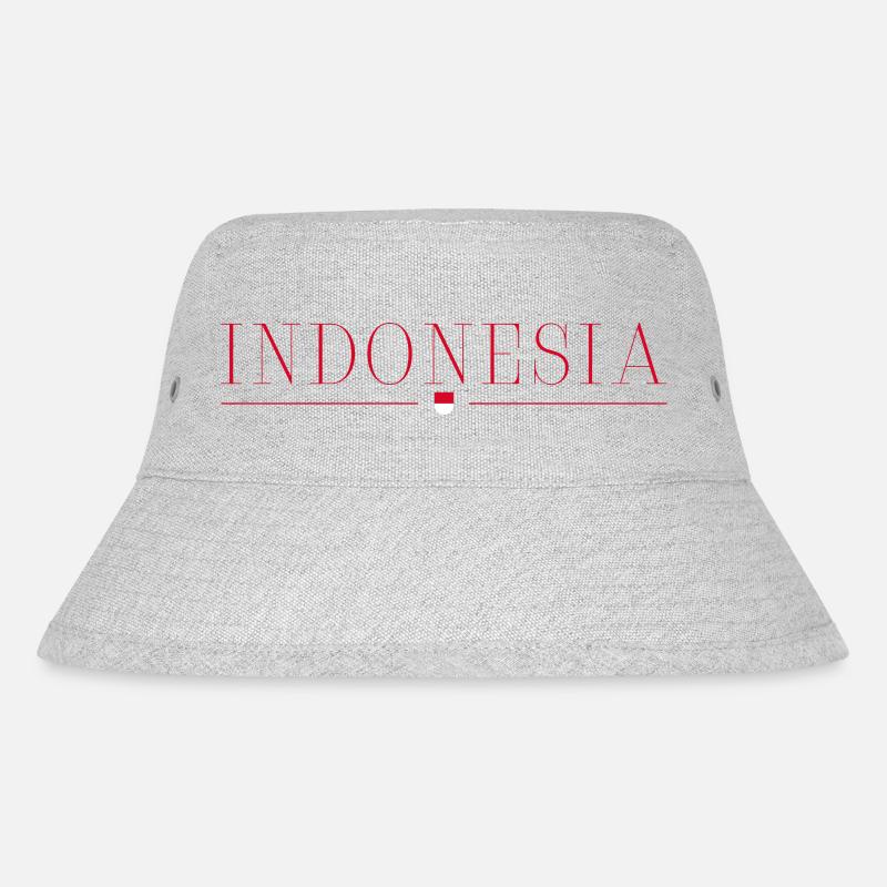 Ich liebe Indonesien - Stanley/Stella recycelter Bucket Hat - Grau meliert