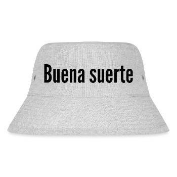 Buena Suerte – Spanish Good Luck Phrase Design - Stanley/Stella Recycled Bucket Hat - heather grey - Front