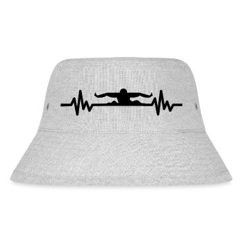 Heartbeat Swimmer - Diver Water Sports Athlete - Stanley/Stella Recycled Bucket Hat - heather grey - Front