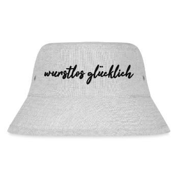 Wurst Fleisch Metzger vegan vegetarier - Stanley/Stella recycelter Bucket Hat - Grau meliert - Vorne