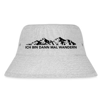 Ich Bin Dann Mal Wandern - (7) - Stanley/Stella recycelter Bucket Hat - Grau meliert - Vorne