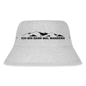 Ich Bin Dann Mal Wandern - (10) Ich Bin Dann Mal W - Stanley/Stella recycelter Bucket Hat - Grau meliert - Vorne