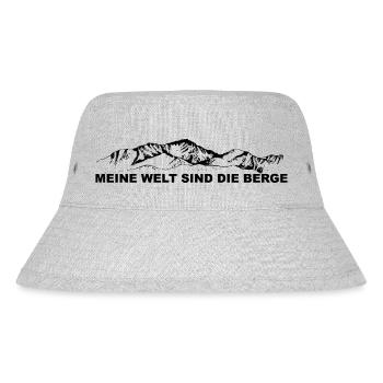 Meine Welt Sind Die Berge - - Stanley/Stella recycelter Bucket Hat - Grau meliert - Vorne