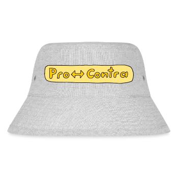 pro und contra - Stanley/Stella recycelter Bucket Hat - Grau meliert - Vorne