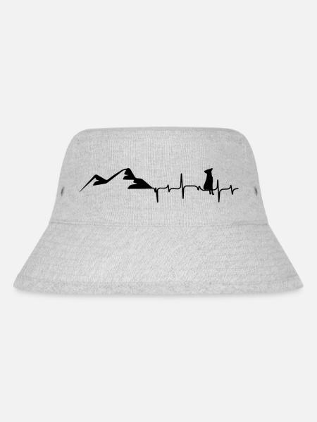 Ziege - Herzschlag - Berg - (7) - Stanley/Stella recycelter Bucket Hat - Grau meliert