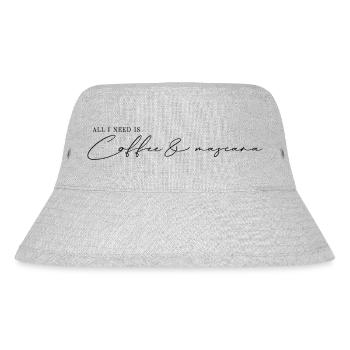 All I need is coffee mascara - Stanley/Stella recycelter Bucket Hat - Grau meliert - Vorne