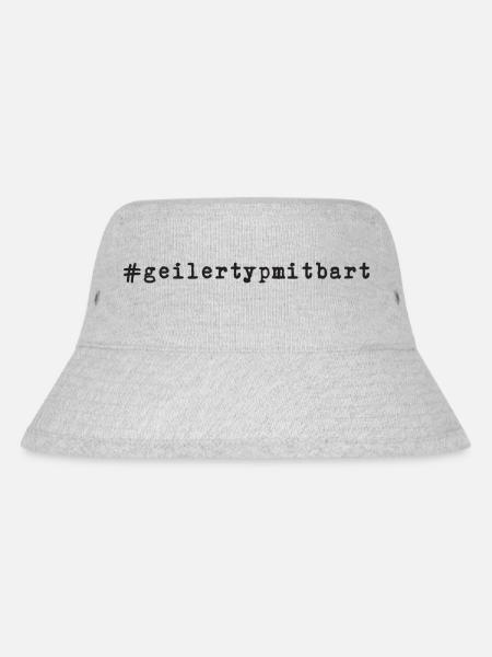Geiler Typ Mit Bart - Hashtag #geilertypmitbart - Stanley/Stella recycelter Bucket Hat - Grau meliert