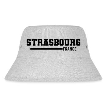 Straßburg | Frankreich - Stanley/Stella recycelter Bucket Hat - Grau meliert - Vorne