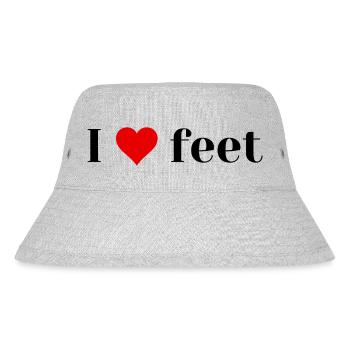 I love feet - Stanley/Stella recycelter Bucket Hat - Grau meliert - Vorne