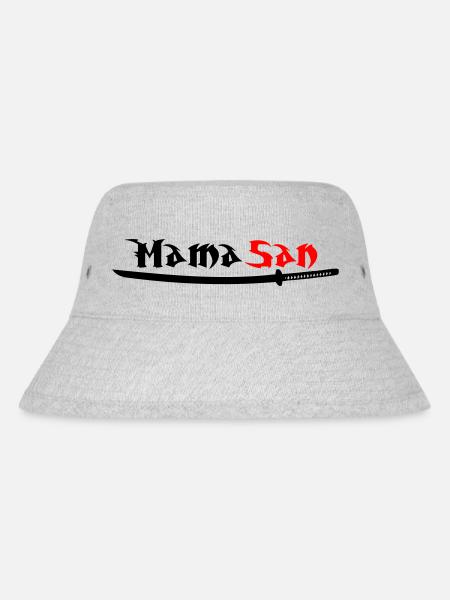 Mama San - Stanley/Stella recycelter Bucket Hat - Grau meliert