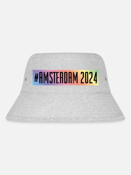 Amsterdam 2024 Bunt - Stanley/Stella recycelter Bucket Hat - Grau meliert