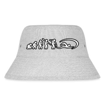 Evolution Swimmer White Grunge - Stanley/Stella Recycled Bucket Hat - heather grey - Front