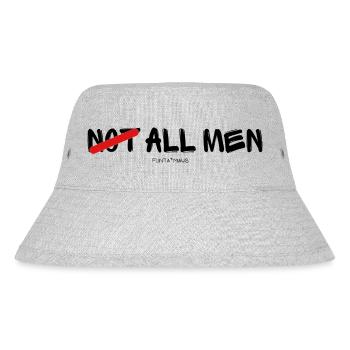 Not all men - Stanley/Stella recycelter Bucket Hat - Grau meliert - Vorne