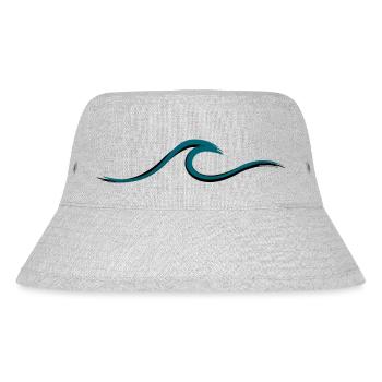 Welle wave Surfen Wasserratte Surfer - Stanley/Stella recycelter Bucket Hat - Grau meliert - Vorne