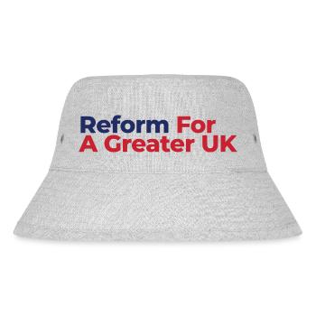 Reform For A Greater UK - Stanley/Stella Recycled Bucket Hat - heather grey - Front