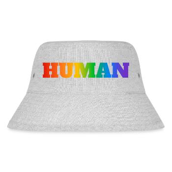 MENSCHLICHES LGBT - Stanley/Stella recycelter Bucket Hat - Grau meliert - Vorne