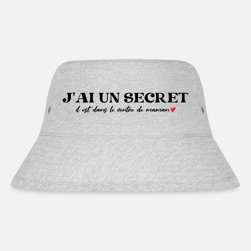Secret Child Future Große Schwester/Bruder 2025 - Stanley/Stella recycelter Bucket Hat - Grau meliert