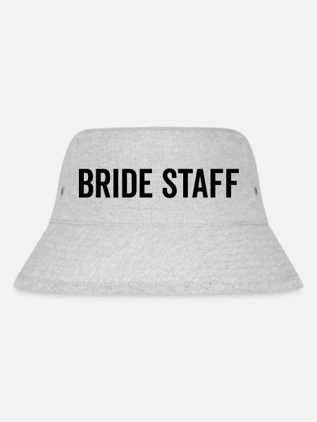 Braut-Stab - Stanley/Stella recycelter Bucket Hat - Grau meliert