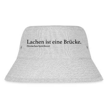Lachen ist eine Brücke. - Stanley/Stella recycelter Bucket Hat - Grau meliert - Vorne