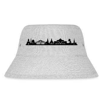 Skyline Dresden lang - Stanley/Stella recycelter Bucket Hat - Grau meliert - Vorne