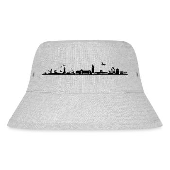 Skyline - Juist - Stanley/Stella recycelter Bucket Hat - Grau meliert - Vorne