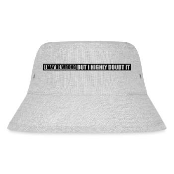 I may be wrong - Stanley/Stella Recycled Bucket Hat - heather grey - Front