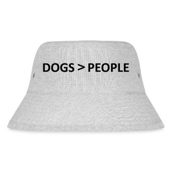 Hund Dog - Stanley/Stella recycelter Bucket Hat - Grau meliert - Vorne