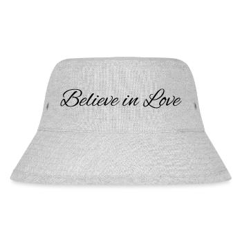 Believe in Love - Stanley/Stella Recycled Bucket Hat - heather grey - Front