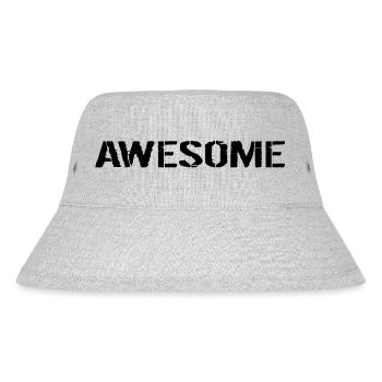 Awesome black - Stanley/Stella recycelter Bucket Hat - Grau meliert - Vorne