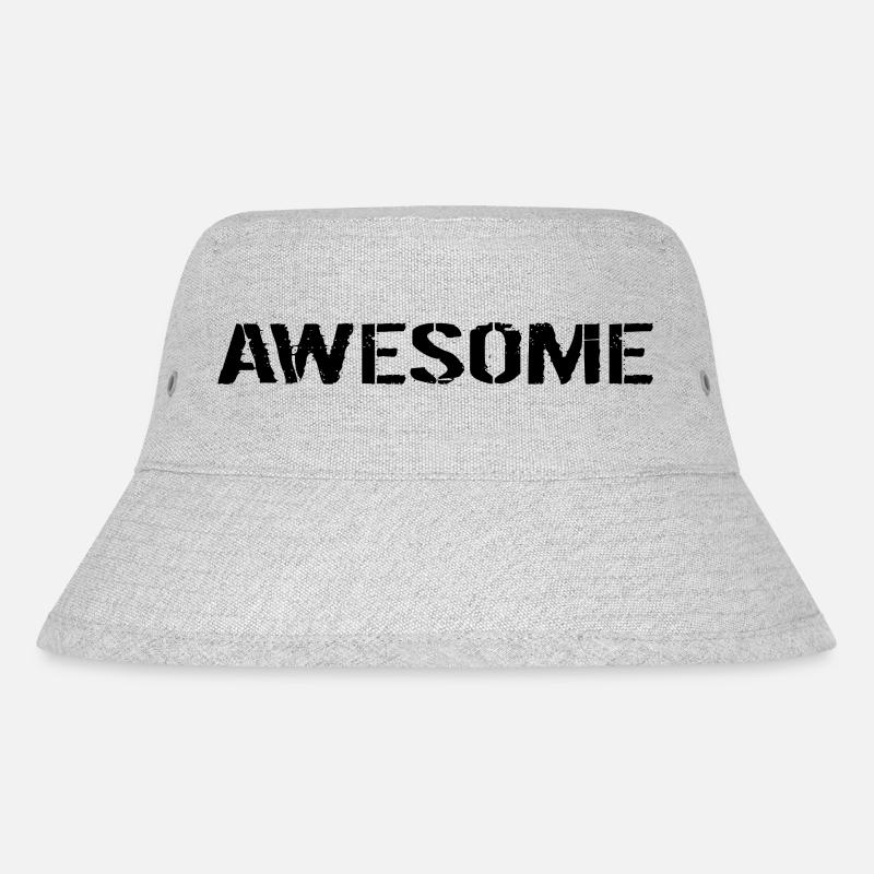 Awesome black - Stanley/Stella recycelter Bucket Hat - Grau meliert
