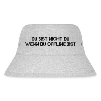 Gamer Offline Ausdruck Präsenz Online - Stanley/Stella recycelter Bucket Hat - Grau meliert - Vorne