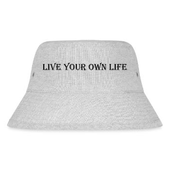 Live Your Own Life - Stanley/Stella recycelter Bucket Hat - Grau meliert - Vorne