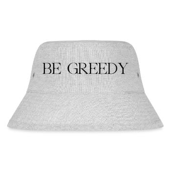 be greedy - Stanley/Stella recycelter Bucket Hat - Grau meliert - Vorne