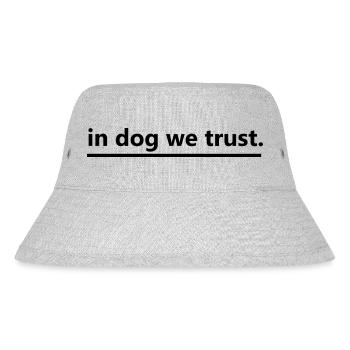 Dog Hund - Stanley/Stella recycelter Bucket Hat - Grau meliert - Vorne