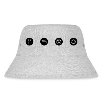 Fußball Soccer - Stanley/Stella recycelter Bucket Hat - Grau meliert - Vorne