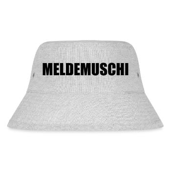 Meldemuschi T-Shirt - Stanley/Stella recycelter Bucket Hat - Grau meliert - Vorne