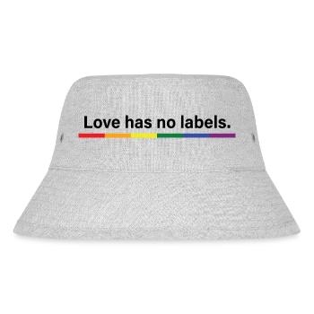Love has no labels - Stanley/Stella Recycled Bucket Hat - heather grey - Front
